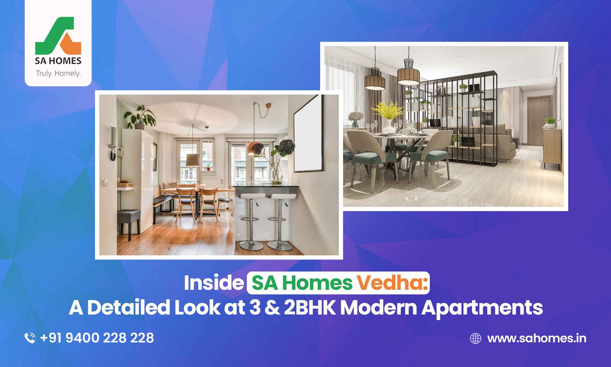 Inside SA Homes Vedha: A Detailed Look at 3 & 2BHK Modern Apartments