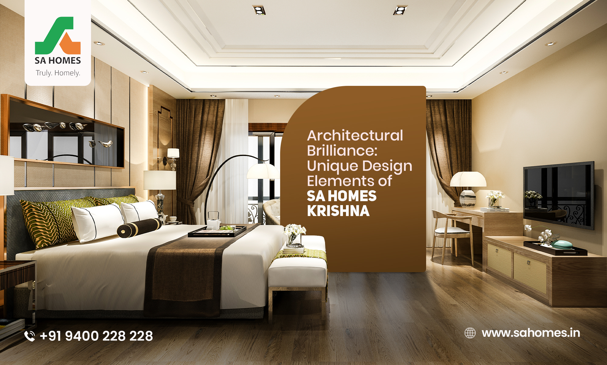 SA Homes Krishna showcasing architectural brilliance with modern design elements in premium Palakkad flats.